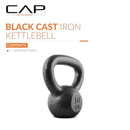 CAP Barbell Cast Iron Kettlebell - Singles and Sets, Multiple Weight Choices - size: 10.0 Pounds