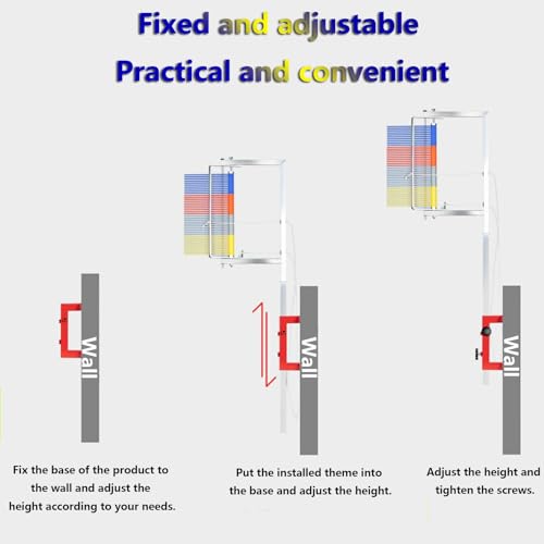Wall Mounted Jump Test Tool, Outdoor Sports Vertical Measurement Instrument, 4 Colors Available, Mount, Basketball, High Tester (4 Colors)