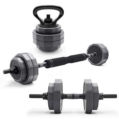 CAP Barbell Multi-Use Adjustable Weight Set - Versatile Dumbbell, Barbell & Kettlebell for Full-Body Workouts | 45lb and 66lb options - size: 66 lb Set