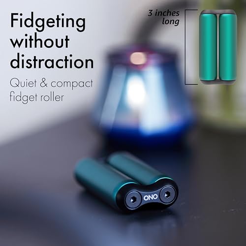 ONO Roller - Handheld Fidget Toy for Adults | Help Relieve Stress, Anxiety, Tension | Promotes Focus, Clarity | Compact, Portable Design (Teal, Junior Size - Aluminum) - size: Junior Size, style: Aluminum - Teal