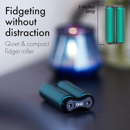 ONO Roller - Handheld Fidget Toy for Adults | Help Relieve Stress, Anxiety, Tension | Promotes Focus, Clarity | Compact, Portable Design (Teal, Junior Size - Aluminum) - size: Junior Size, style: Aluminum - Teal