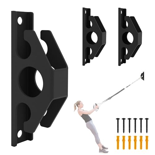 3PCS Resistance Band Wall Anchors, Wall Mounted Anchors for Resistance Bands, Wall Mount Workout Anchors for Home Gym Workouts, Strength Training, Physical Therapy