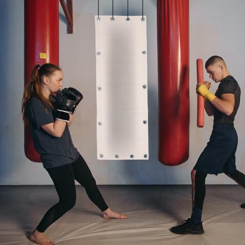 Toyvian Wall-Mounted Triplet Boxing Bag 110x40cm Empty Hanging Sandbag for Boxing Training, Fitness Workout, Martial Arts Punching Target