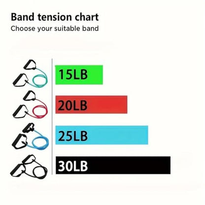 Workout Exercise Band, Fitness Pull Rope Yoga Band with Comfort Handles, Perfect for Home Fitness Training - color: Red