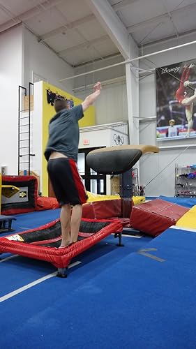 Tumbl Trak Mini Trak, Red - Small Mini Trampoline for Gymnastics, Cheer and Ninja Training