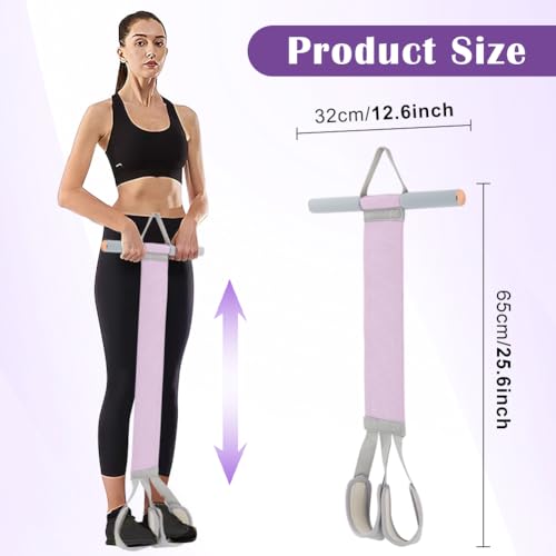 Full Body Resistance Band Set with Handles Yoga Pedal Resistance Band Anti-Broken Elastic Sit Up Pull Rope for Strength Training Stretch Bands Workout Equipment - color: Purple