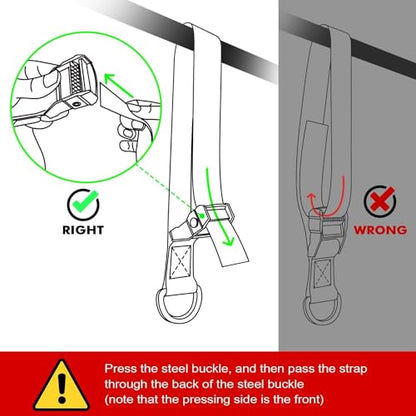 HPYGN Two Foots Pull Up Assistance Bands, Heavy Duty Resistance Band for Pull Up Bar, Adjustable Weight/Size with Fabric Feet/Knee Rest, Bands for Pull Up Assist for Strength Training, Pull Up