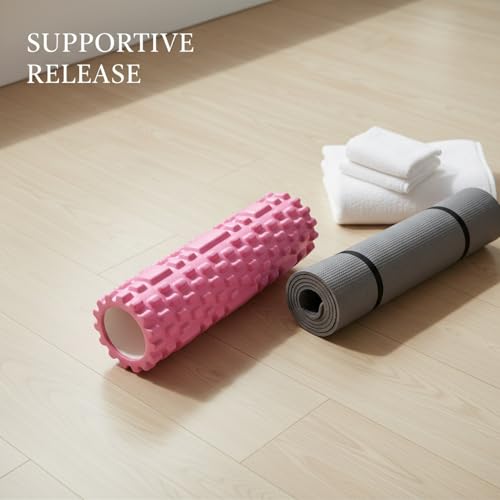 High Density EVA Foam Roller for Exercise, Yoga and Fitness, Compact 10 x 3.3 Inch Design (1 PC)