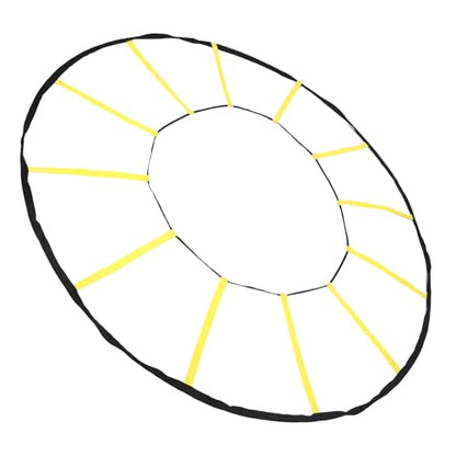 Keenso Circular Speed Ladder, Nylon Agility Trainer for Soccer and Basketball, 12 Rungs Enhance Footwork and Speed Control for Outdoor or Indoor Training