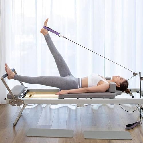 2PCS Pilates Double Loop Straps for Reformer Feet - Fitness and Yoga Equipment - D-Ring Exercise Straps for Gym and Home Workouts