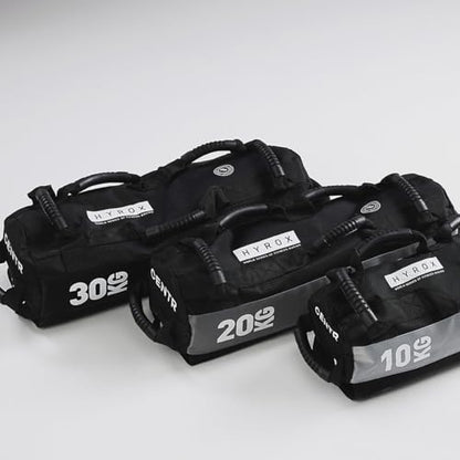 CENTR x HYROX Competition Sandbag – Training Bag with 7 Handles, Cordura® Nylon Construction with Reinforced Double-Stitched Seams and Non-Slip Handles, 10/20/30 kg – HYROX Gear