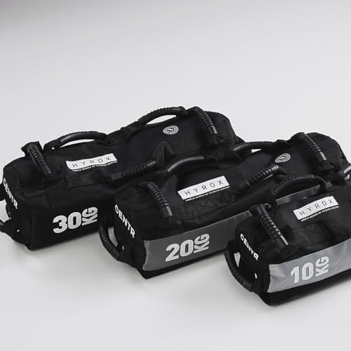 CENTR x HYROX Competition Sandbag – Training Bag with 7 Handles, Cordura® Nylon Construction with Reinforced Double-Stitched Seams and Non-Slip Handles, 10/20/30 kg – HYROX Gear