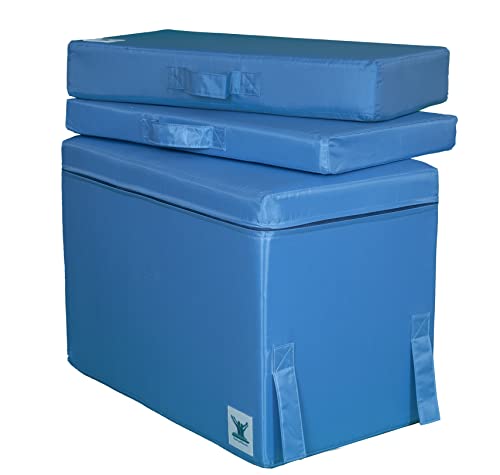 Pain Free At Sea Large Foam Block - Posture Therapy Equipment with Practical Straps & Water-Resistant Cover, Extra Strong Density, Alternative Chair, for Neck, Back, Hip, Knee & Ankle Pain, 18 Inches
