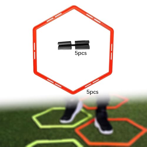 5 Pieces Agility Training Rings Sports Footwork Training Ladder Exercise Equipment Set Speed Agility Rings Lightweight Construction PP