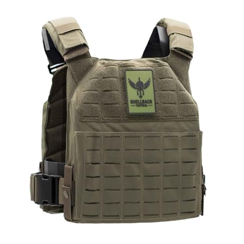 Shellback tactical Physical Fitness Training Vest – Adjustable Weighted Workout Vest for 10x12 Training Plates - color: Ranger Green