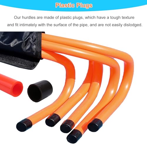 10 Pcs Speed Agility Training Hurdles Detachable, Soccer Hurdles Training Equipment with Carrier Strap, Mini Hurdles Agility Kids for Outdoor Workouts/ Pediatric Patients(Green,45cm (17 7/10in))