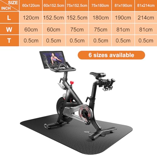 Bike Mat,Treadmill Mat,Compatible for Elliptical,Exercise Bikes, Stationary Cycles,Spin Bike,Under Exercise Bike Trainer Pad for Indoor Stationary Gym Fitness Equipment Hardwood Floor Protector