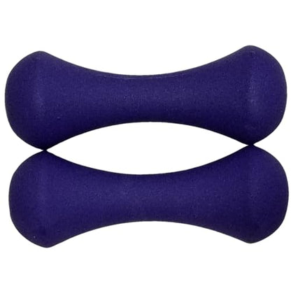 2x Weights Dumbbells Set Women - Born Shaped Neoprene Hand Weights for Women and Men - Ideal for Home Gym Fitness Weight Training Pilates 0.75kg+0.75kg 3.3 Pound Dumbbell Pairs s24a - color: Purple