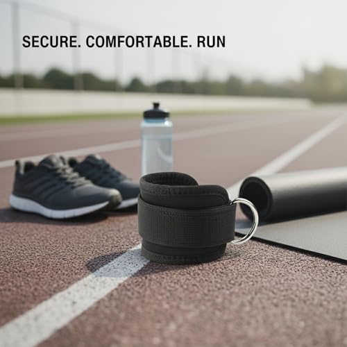 Ankle Weights with Soft Sponge Padding and Adjustable Hook and Loop Straps for Walking, Yoga, and Fitness (1 PC) - color: Black