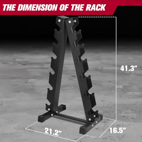 RitFit Rubber Coated Hex Dumbbell Set with Rack, 5-780LB for Home Gym Strength Training, Anti-Slip Knurled Handle, Hexagon Anti-Roll, Heavy-Duty Storage Rack - style: 350LB Set (10-50LB）