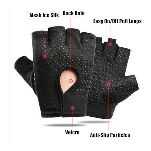Utaly Cycling Gloves for Men Women Half Finger Breathable Non-Slip Anti-Callus Biking Gloves for Fitness