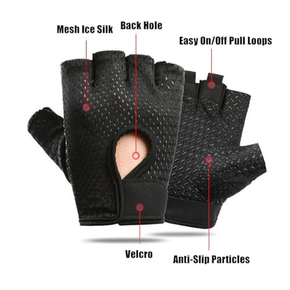 Utaly Cycling Gloves for Men Women Half Finger Breathable Non-Slip Anti-Callus Biking Gloves for Fitness