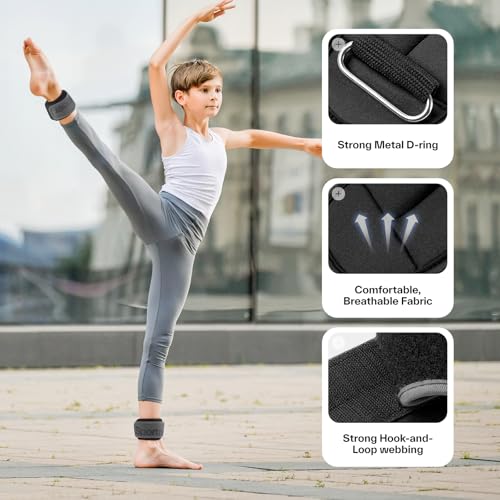 Sportneer Ankle Weights 0.5/1/2/3/5 LBS 1 Pair Wrist Leg Arm Weights - color: Black, size: 1 lb x 2