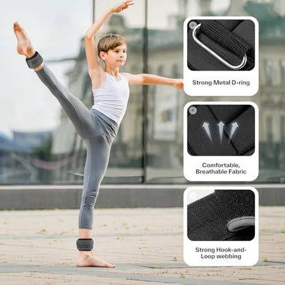 Sportneer Ankle Weights 0.5/1/2/3/5 LBS 1 Pair Wrist Leg Arm Weights - color: Black, size: 1 lb x 2