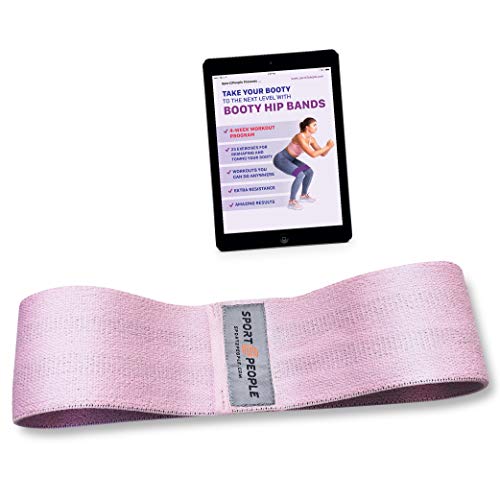 Exercise Band for Legs and Butt with Free 4-Week Booty Workout Program - Fabric Resistance Loop Bands Set for Strength Training, Home Gym, Fitness