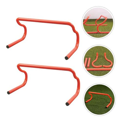 Mikinona 3pcs Portable Adjustable Agility Hurdles for Speed Training PVC Track Hurdles Quick Assembly for Athletes Football Soccer Basketball Indoor Outdoor Sports
