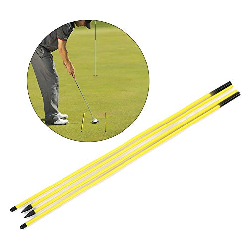 Alignment Stick, Fiberglass Practice Stick with PVC Tube, 2 Section 48.23 Inch Foldable Design, Swing Putting Line Setup Aid for Golfers Training