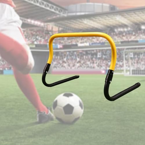 Agility Hurdle Foldable Jumping Bar Speed Training Equipment Obstacle Rack PP Construction for Fitness Strength Endurance Suitable for Team Sports - color: Yellow Black
