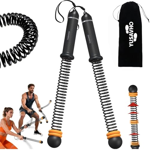 Adjustable Ropeless Battle Ropes for Home Gym for Men & Women, Quiet Air Resistance Heavy Duty Cordless Battle Rope,Exercise Ropes with Variable Resistance, Strength & Low-Impact Cardio for HIIT - color: Adjusatble-black