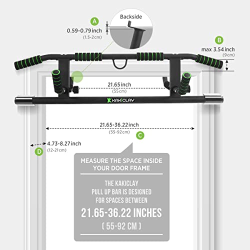 2026 Upgrade Multi-Grip Pull Up Bar with Smart Larger Hooks Technology - USA Original Patent, Designed, Shipped, Warranty