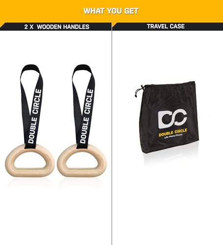 Pull Up Handles - Pull Up Grips, LAT Pull Down Gym Handles Design - Quick Attachment to Bars and Barbell Grips - Includes Carry Bag - Suitable for Home Gym and On-The-Go Workouts