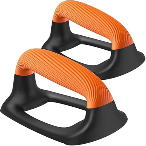 Push Up Bar Push Up Bars 2pcs Pushup Stands With Thickened Soft Plastic Handle, Stable and Non-Slip Base, Handles for Floor - color: A Black Orange