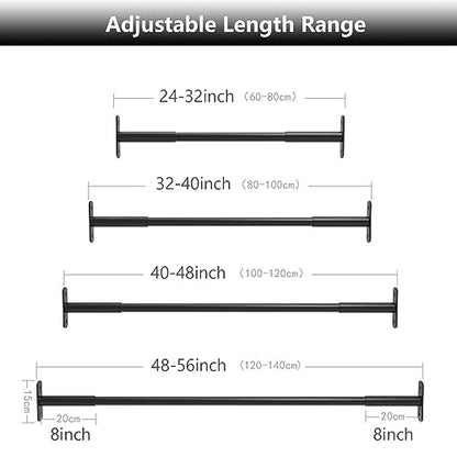 Heavy Duty Adjustable Width Pull Up Bar for Doorway, Steel Strength Training Pull-up Bars, Max 660lbs, Doorway Pull Up Bar Include 4pcs Steel 6 Angle Expansion Screw - size: 60 to 80cm(23.6 to 31.5inch)