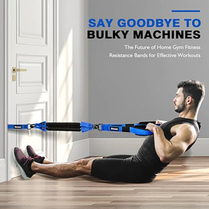 Home Gym Workout Equipment, Heavy Resistance Bands with Handles, Door Anchor, Tricep Rope Pull Down Attachment for Triceps, Biceps, Arms,Chest,Back Exercise, Best Replacement for Cable Machines