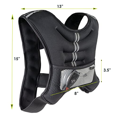ProsourceFit Exercise Weighted Training Vest - Black - size: 8 lb