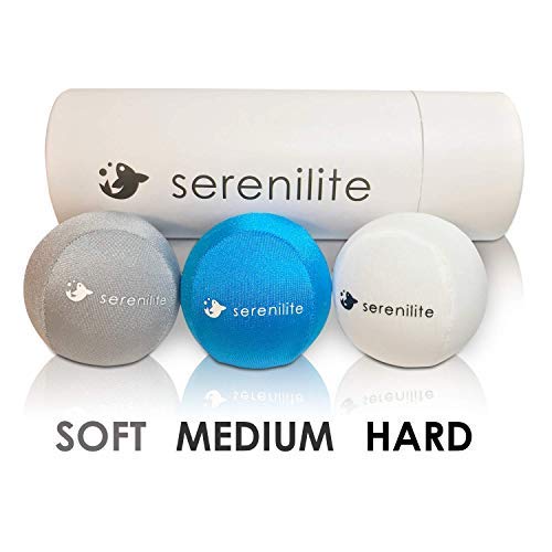 Serenilite Hand Therapy Exercise Stress Ball Bundle - Tri-Density Stress Balls for Adults & Grip Strengthening - color: Cloud, Sea Breeze, Titanium Set