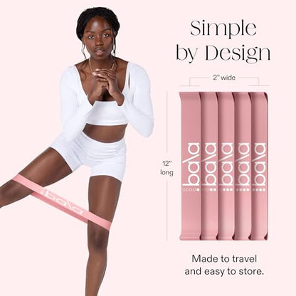 Bala Booty Bands Resistance Bands for Women & Men - Elastic Exercise Bands for Working Out - Wrist, Ankle, Legs & Booty Bands - Workout Resistance Bands for Yoga, Pilates, Strength Training