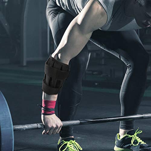 Weighted Wrist and Ankle Bands, 1 Pair Adjustable Ankle Wrist Weight Straps, Leg Arm Hand Cuff Weights with Empty Pocket for Steel Plates(Not Included) Maximum 11lbs, Training