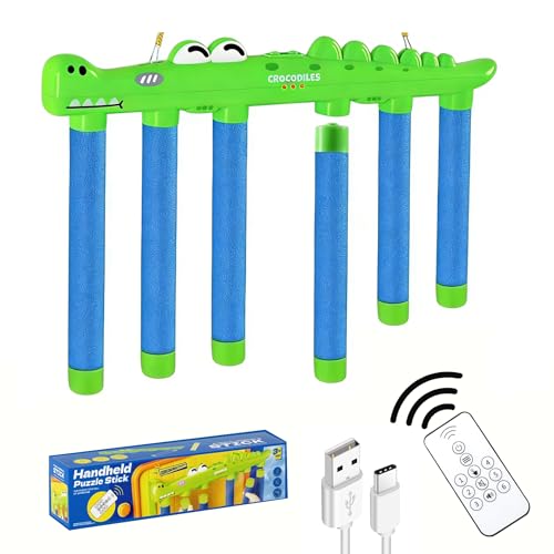 Reflex Drop Sticks Challenge Game Hand Eye Coordination Training Toy Hand Speed Reaction Challenge Game 3 Speeds Adjustable Rechargeable with Remote Control Music&Voice Prompt for Kids Adults