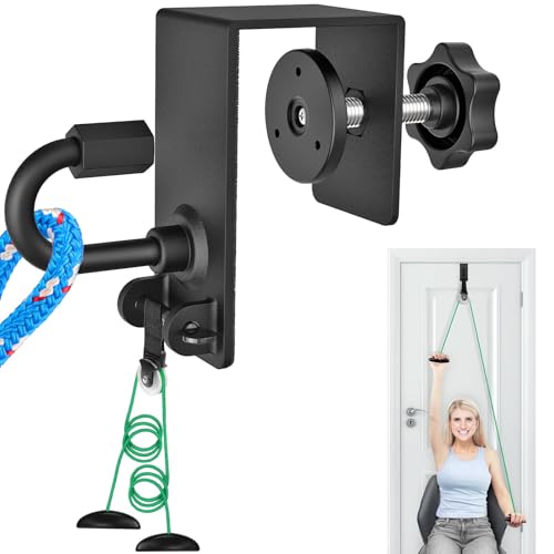 Heavy Duty Door Anchor Attachment - Shoulder Pulley for Rotator Cuff Recovery - Over Door Rehab Exerciser for Strength Training, Physical Therapy, Home Gym - Compatible with Any Resistance