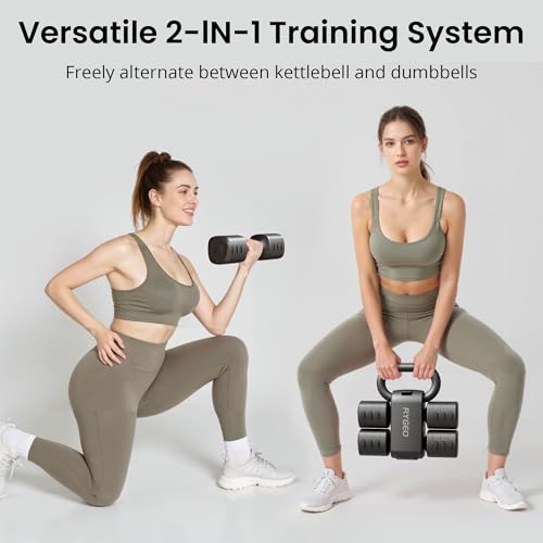 2-in-1 Adjustable Dumbbell Set for Women - 4 Levels (2.2lbs to 12.1lbs) - Home Gym Weights for Women at Home - Fitness Dumbbells - color: Black