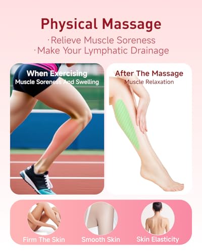 Massage Roller for Legs,21 Wheel Circular Leg Clamp+3 Wheel Massage Roller Stick Lymphatic Massage for Relieve Soreness Stiffness Tight Muscles Deep Tissue-Green - color: Green