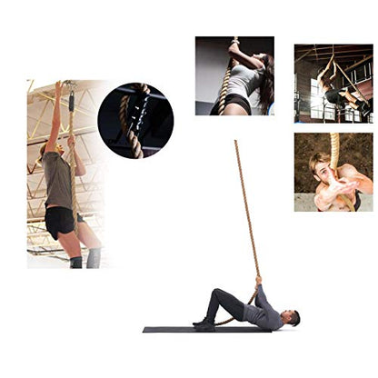 1½" Climbing Rope Clamp, 2 Sets 1.5” Battle Rope Attachment Hook Accessories, Rope Clasp for Rope Climb, Climbing Training Garage Home Gym Workout Fitness Strength Training