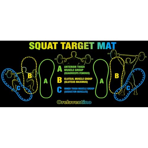 Squat Mat with Foot Position,Non-Slip Workout Mat for Squats & Leg Exercises, Improves Muscle Activation & Knee Support, Home Gym Fitness Mat,30 * 13.8"inch Squat Pad - color: Green Black