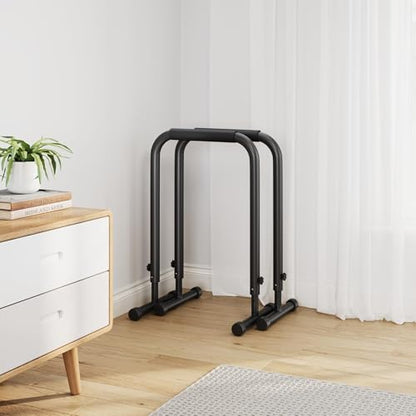 Adjustable Dip Bars, 440LBS Heavy Duty Dip Station for Home Gym, Stable Calisthenics Bars with Anti-Slip Grips for Upper Body Workout, Push Up Bars Portable Dip Stand (32"-36" Height)