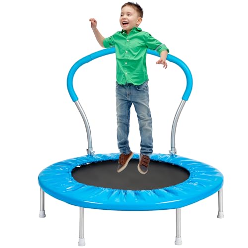 36" Kids Trampoline with Handle, Indoor Mini Trampoline for Kids, Toddlers Small Rebounder Fitness Trampoline for Indoor and Outdoor Use